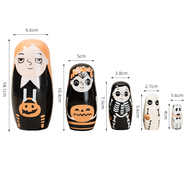 2023 Ny Halloween Jenters Fem Lags Sett Med Russisk Tretre Craf