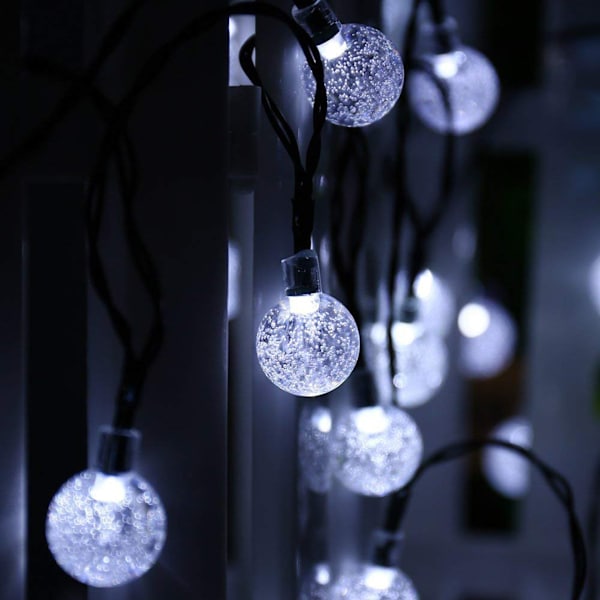 Solcellelyskjede, Feilys 50 LED Krystallkuler IP65 Vann