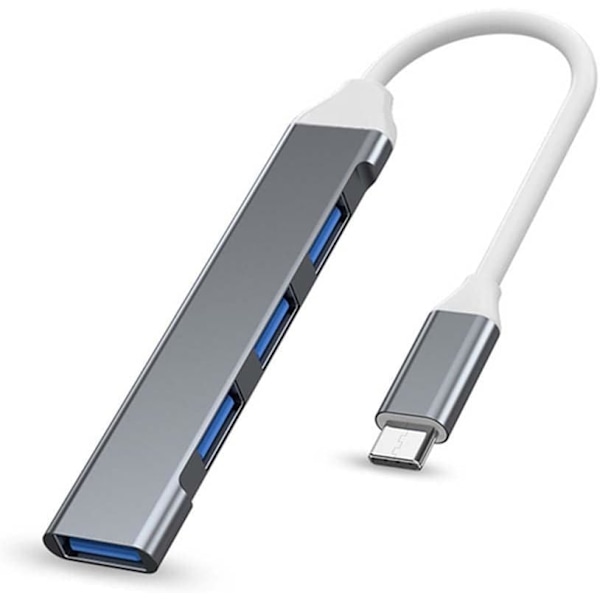 4-porttinen USB 3.0 -keskitin 5 Gbps:n huippunopeudella, Type-C-jakaja USB-keskitin