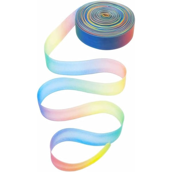 50 jaardia organza-lint, transparant satijnen organza regenboog linten voor G