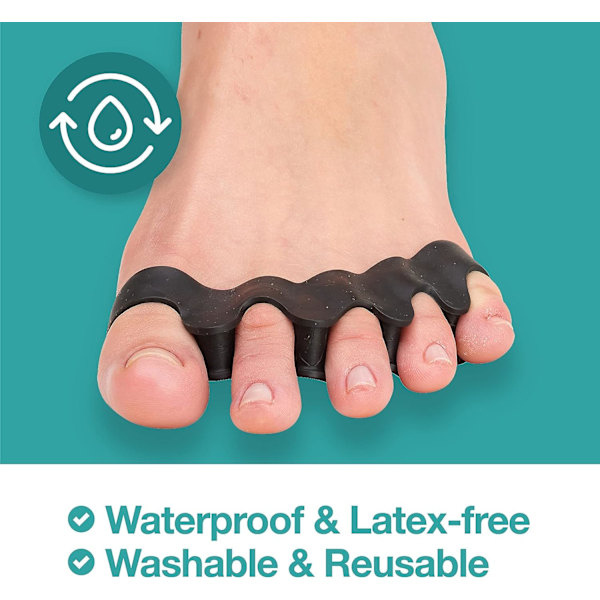 Silikone Tåspredere til Korrekt Tåjustering, Hallux Valgus & Hammertå