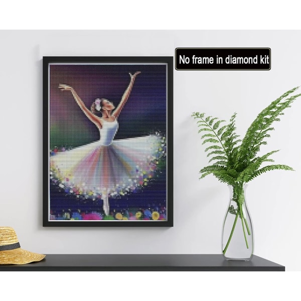 Diamantmaleri 30x40cm 5D Diamantmaleri Dansende Kvinde DIY Cr