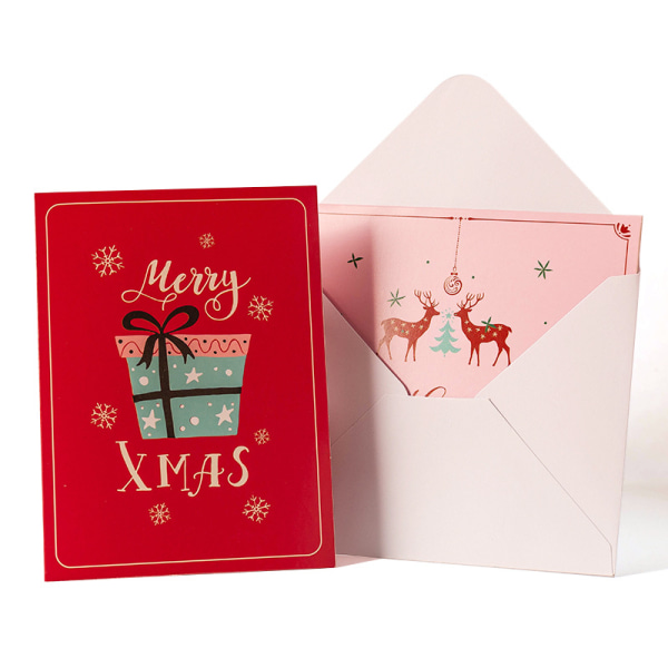 Hot selling 7-piece package, Christmas greeting card envelope, Ch