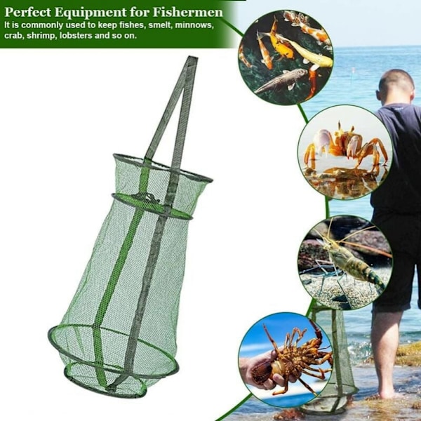 Fiskenät - diameter 30 cm, höjd 80 cm, fiskram fiskenät