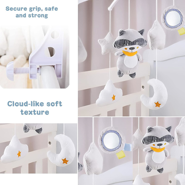 Baby Crib Musical Mobile, Sød Teddy Bear Vindspil Baby Seng Bell