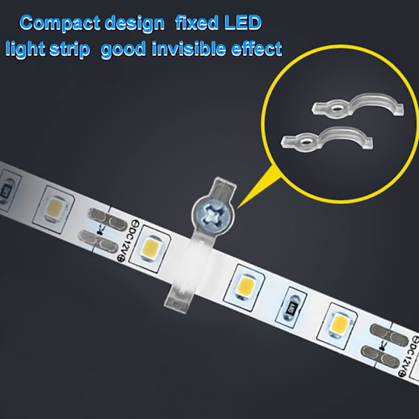 100 st remsor för LED-remsor, anslutningsklämma för LED-remsor