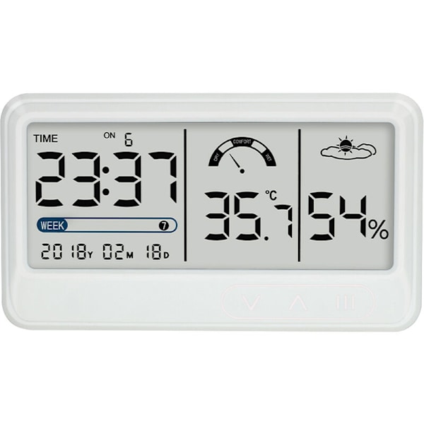 Digitalt hygrometer Elektronisk termo-hygrometer med LCD-skærm