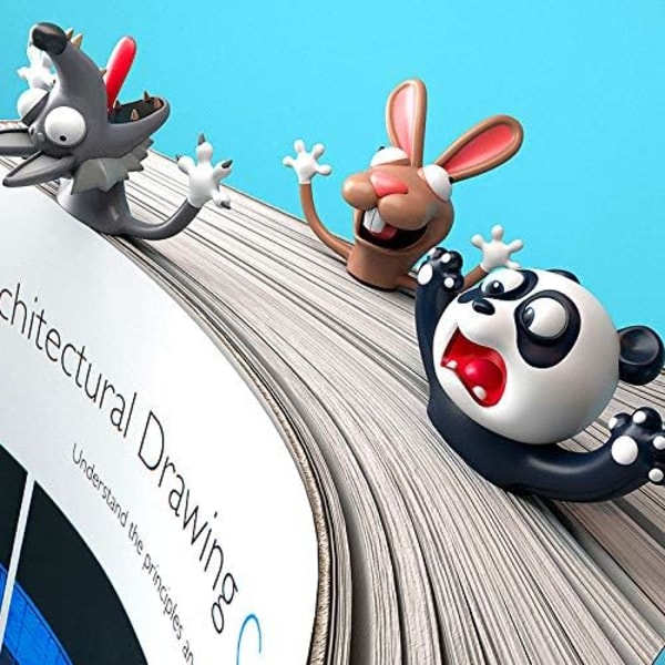 Kirjanmerkki, 3D-eläinkirjanmerkki, eläinkirjanmerkit, söpö kirjanmerkki