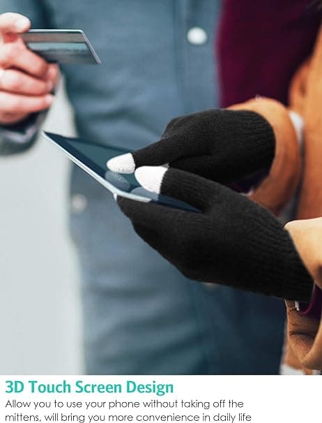 Vingrød vinter touchscreen handsker stræk strik touchscreen handske