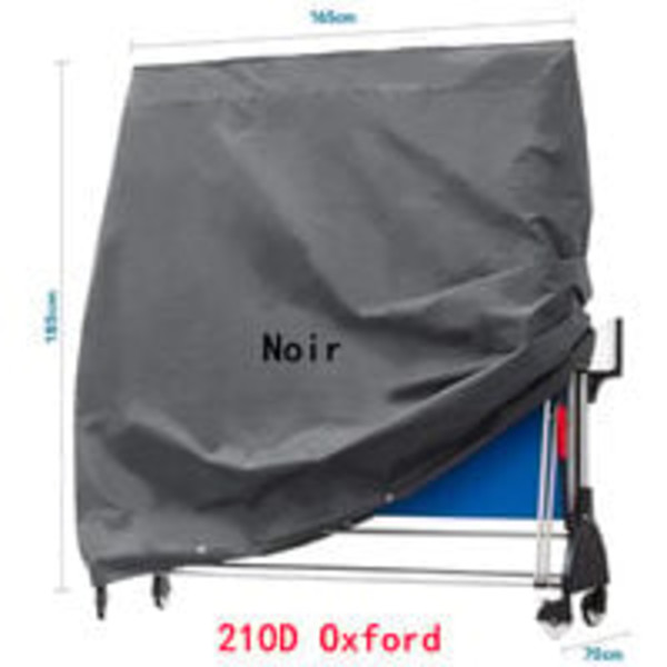 1 kpl pöytätennispöydän suojus 210D Oxford 165x70x185cm Musta