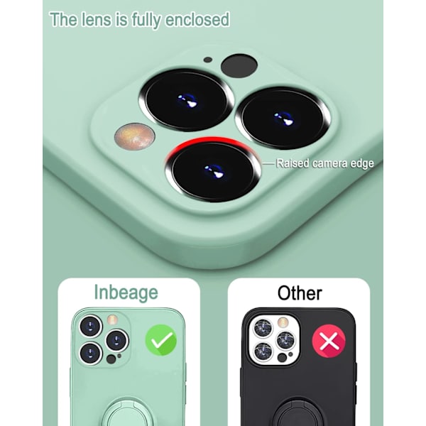 Silikonringhållare fodral för iPhone 13 Pro Max, Full Body Protec