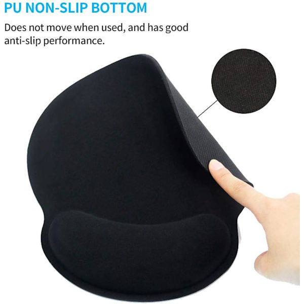 Handledsstöd för tangentbord och mus, gelhandledsstöd, mus P