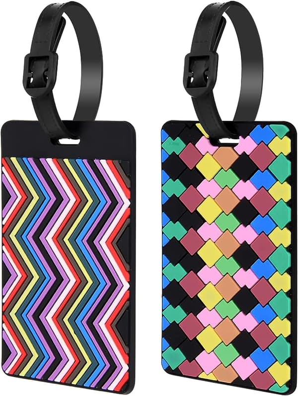 Silikon bagasjelapper, 2 stk. bagasjelapper koffert reiselapper for
