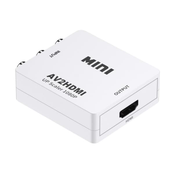 RCA (AV) til HDMI-adapter, hvid