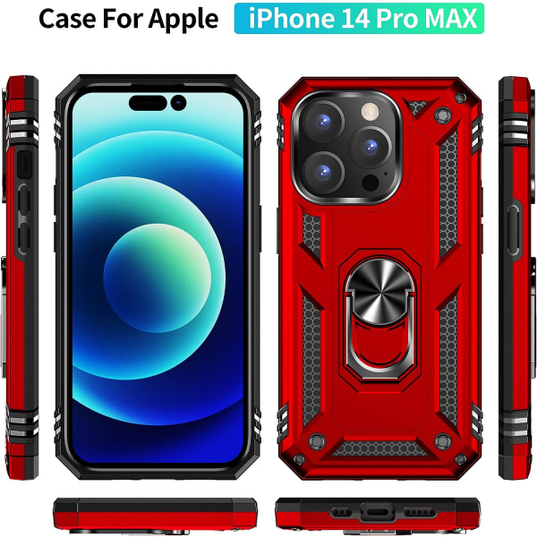 iPhone 14 Pro Max Etui, Ekstrem Beskyttelse Militær Rustning Dobbelt