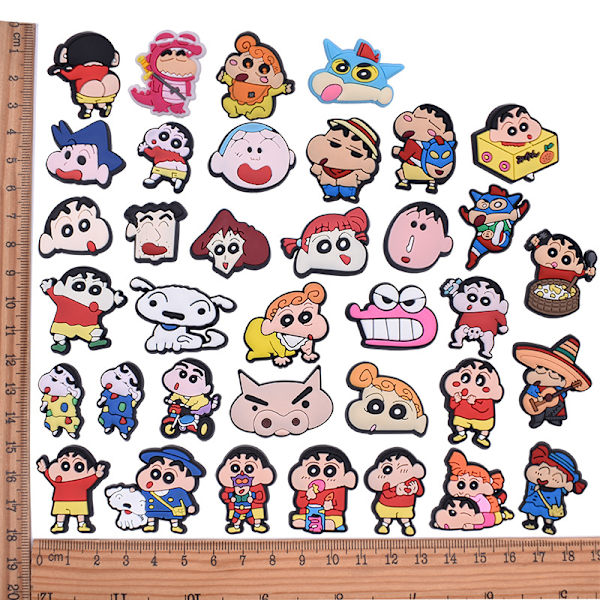 72 stykker anime Crayon Shin-chan PVC myk plast dråpe plast