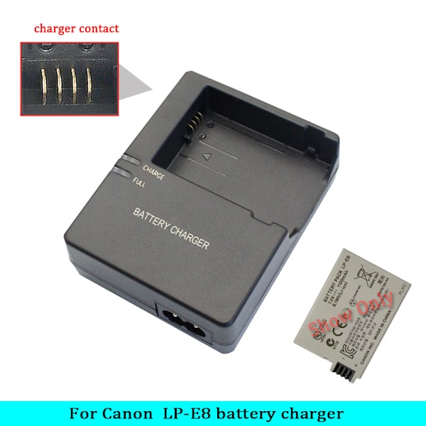 Eiffel kamera batterioplader til Canon LP-E8 EOS 550D - 600D - 6