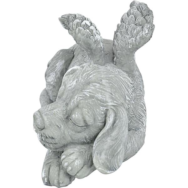 Design Toscano Minnesmärke Ängel Hund Hedersstaty Gravsten,
