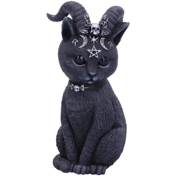 Resin statuette, black and silver, 10.5 cm