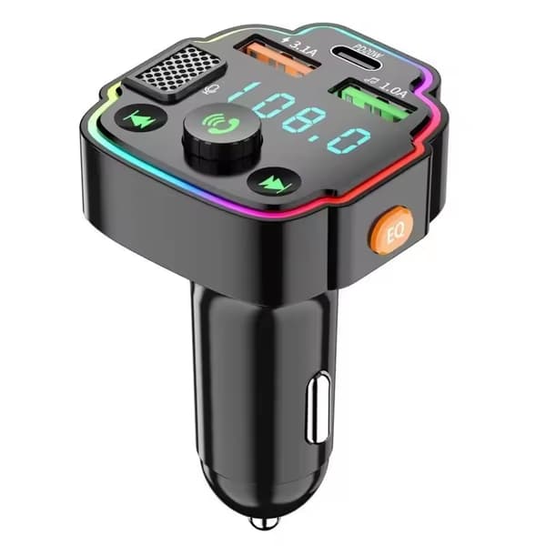Bilmontert Bluetooth FM-sender, MP3-spiller, håndfri, PD