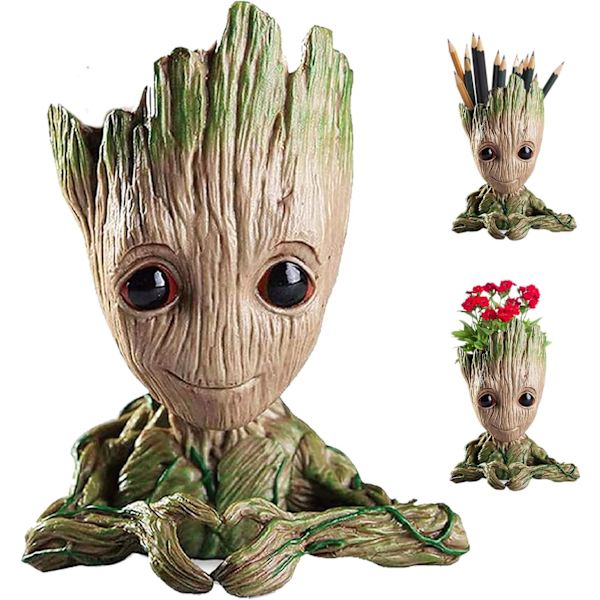 Baby Groot Blomsterpotte - Klassiske Film Planter og Penne Action Figur
