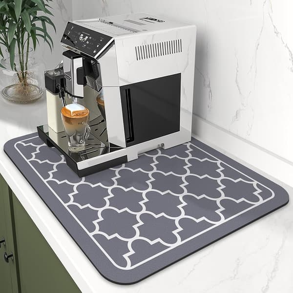Grå 40*50CM Kaffeunderlag Superabsorberende Opvaskemåtte Kaffeunderlag