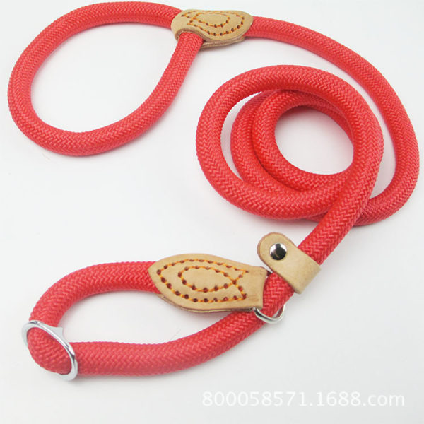 Supet Dog Training Leash Collar Leash Dog Lasso Leash Leather Lea