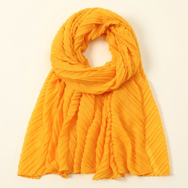 3-delt monokrom rynket TR bomuldstørklæde sjal er alsidigt til