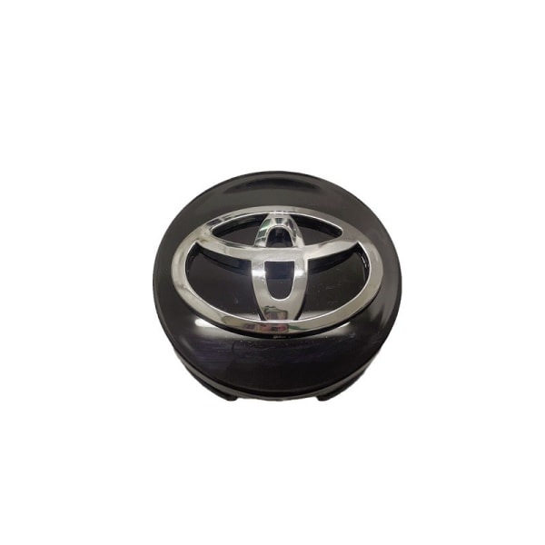 4 st galvaniserade svarta 62mm Toyota-fälgar med cap, logga log