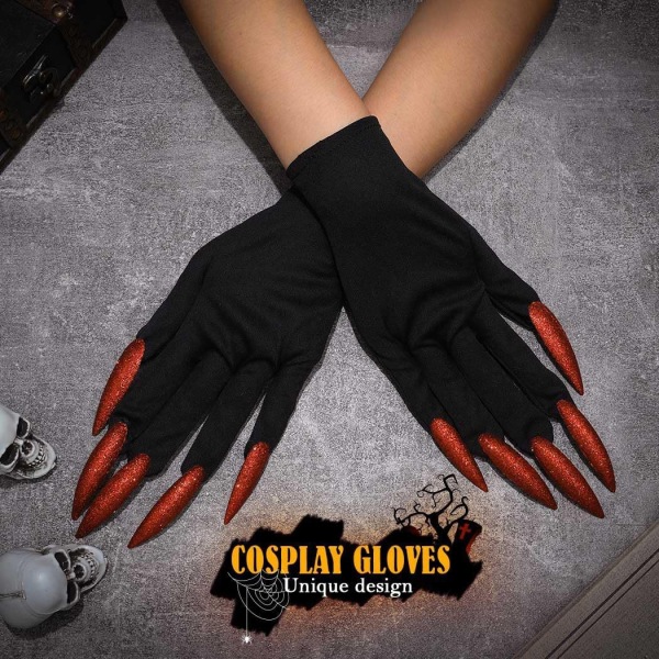 Sølvfarget karneval Halloween cosplay heks gullpulver negle gl