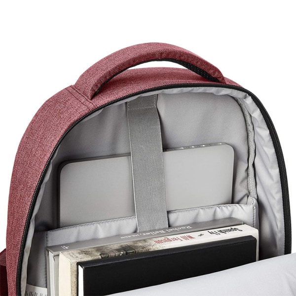 Laptop-ryggsekk, 15-tommers notebook-datamaskinveske, rødbrun