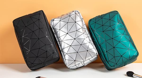 Toilettepose, Dobbeltlags Kosmetikpose Lamineret Solid Holdbar
