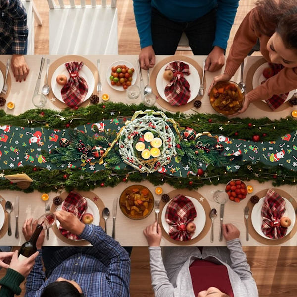28*270cm Julbordlöpare, Bomull och Linne Julbord