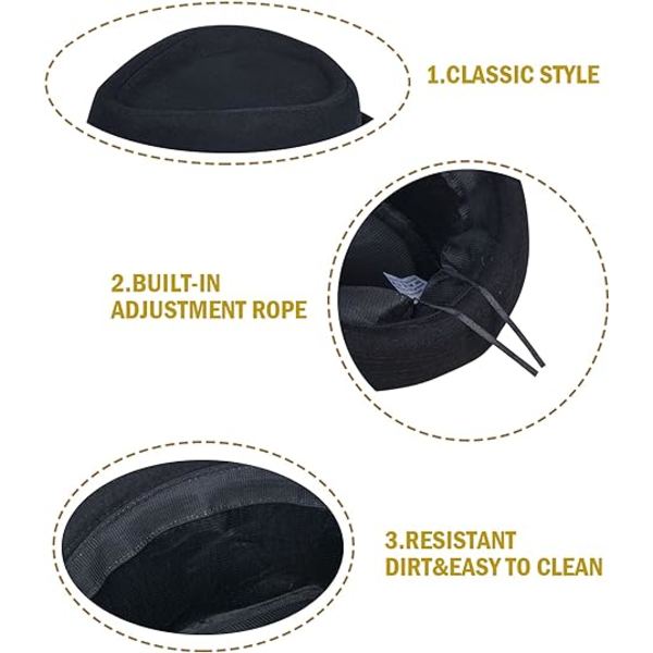 Vandtæt Filthat Fedora Hat Jazz Hat Sammenfoldelig Trilby Hat Retro Styl