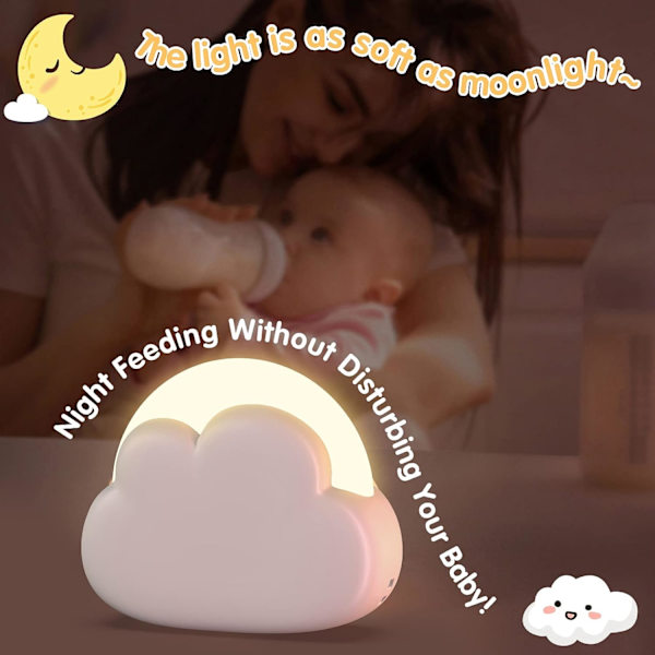 Genopladelig Nomad Baby Natlampe, Cloud LED Børne Natlampe w