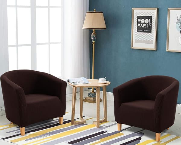 Kaffe-färgat, jacquard-sofföverdrag, badkarsstolsöverdrag, infällbart