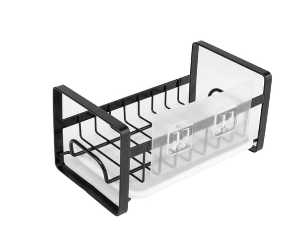 Sort, 7,2 * 4 * 3,5 tommer vask klud holder, køkkenartikler sto