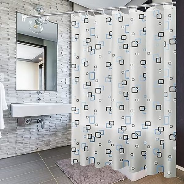 1 stk. bruseforhæng, 200x200cm badeforhængsfor med krog