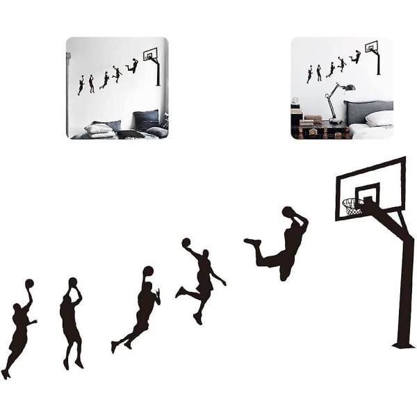 Basketballspiller Wall Sticker Selvklæbende Sports Wall Sticker