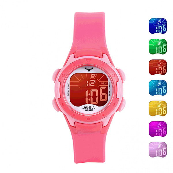 2 kpl Pink Simple Electronic Watch - Toiminnallinen urheiluelektroninen W