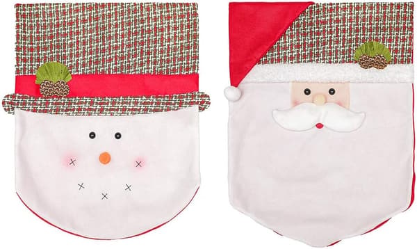 2-pack julstolar överdrag stolsryggöverdrag tomte