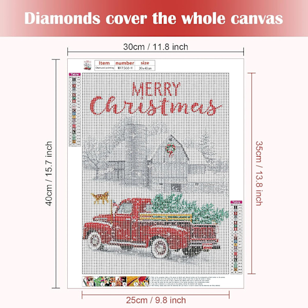 Jule diamantmaleri fullstendig rhinestones, diamantbroderi C
