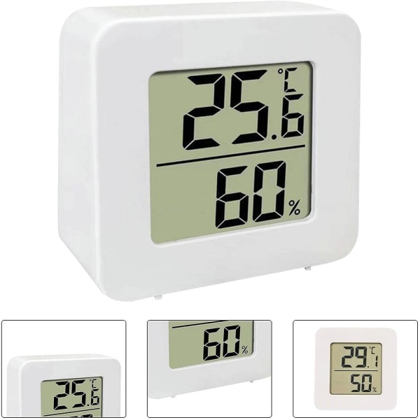 Temperatur- og fugtighedsmåler Indendørs termometer Mini LCD Digi