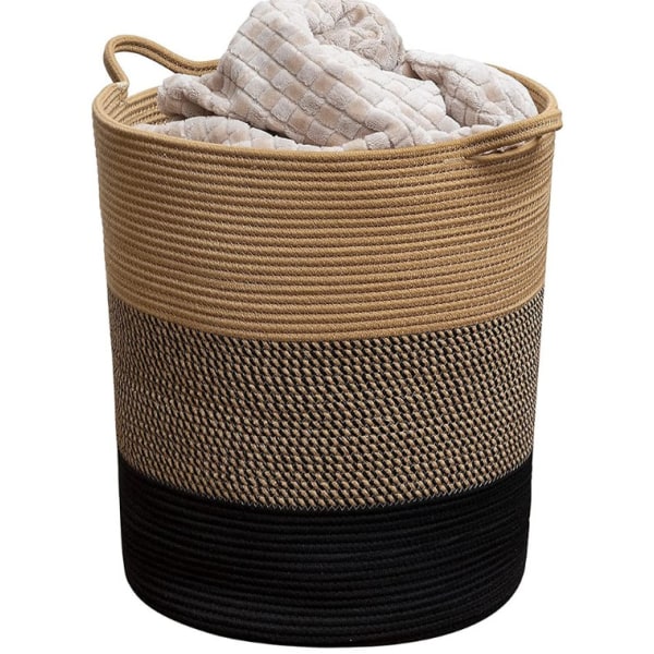 Laundry basket Woven storage basket Cotton rope clothes storage b