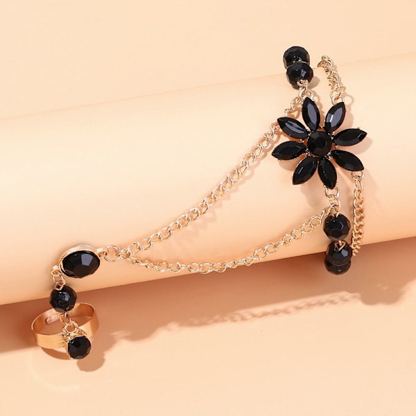 Snygg handsele-armband i legering med finger-ring-armbandskedja Wr