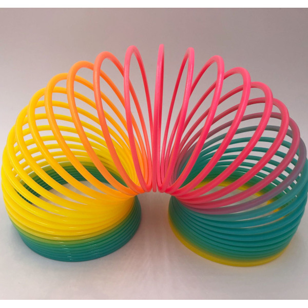 Regnbågs spiral, flerfärgad, regnbågs cirkel fjäder hula hoop, 8.7*