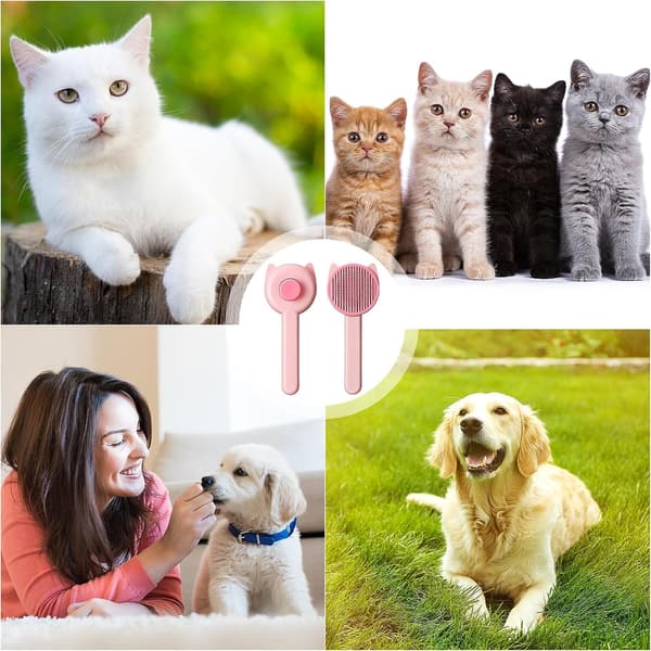 Børste til hund og kat, hundebørste, kattebørste, børste til fjernelse af hår til L