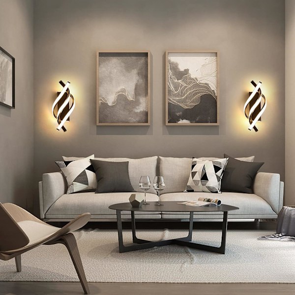 22W LED-vegglampe innendørs, spiral LED-vegglampe, moderne vegglampe