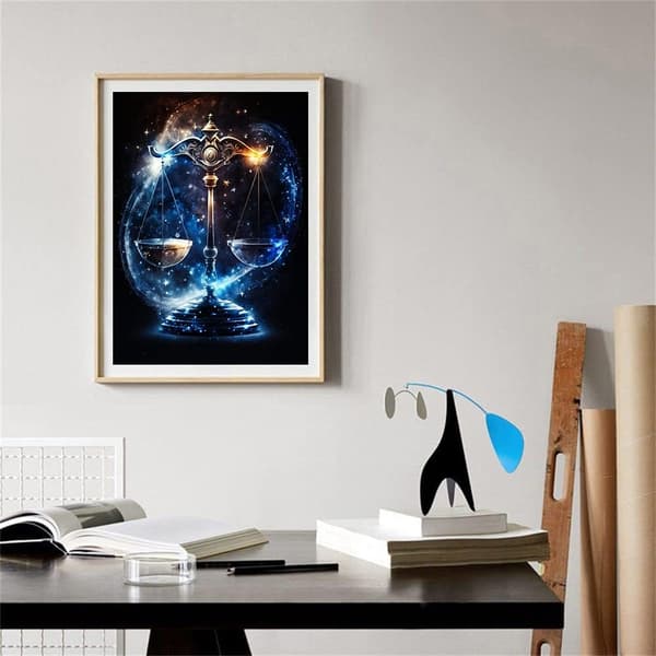 30x40cm 5D Diamantmaleri Kits Libra Konstellationer DIY Fuld Ro