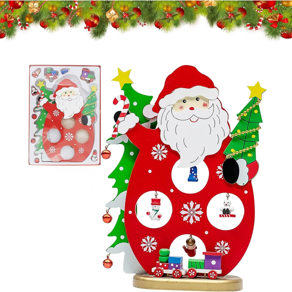 3D Mini Julgran i Trä 24CM DIY Bordsgran Julgran Ar